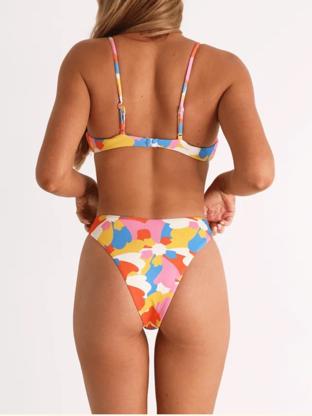 Aurelle Monaco Full Bikini Set Floral Archive Print Size Small - Picture 2 of 9